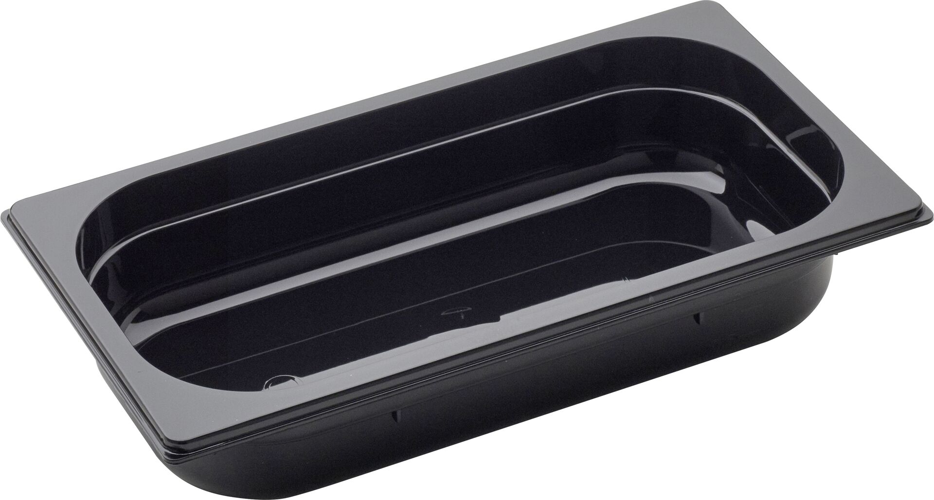 GN Behälter 1/3 Polycarbonat schwarz T: 65mm, 2,9L