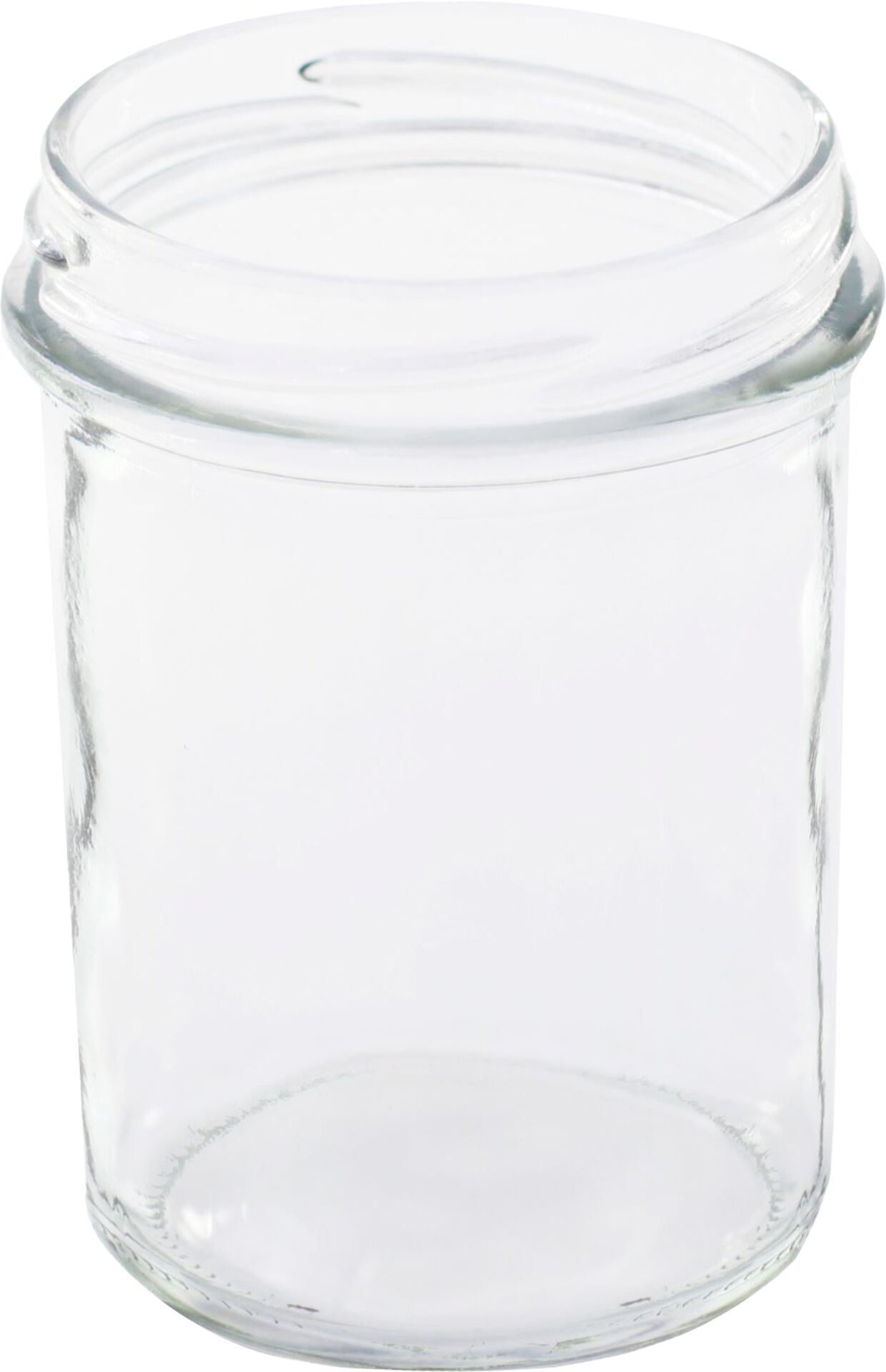 Schraubglas mit schwarz-weiß kariertem Deckel 0,23L, Ø6,9cm H:9,7cm, VPE12