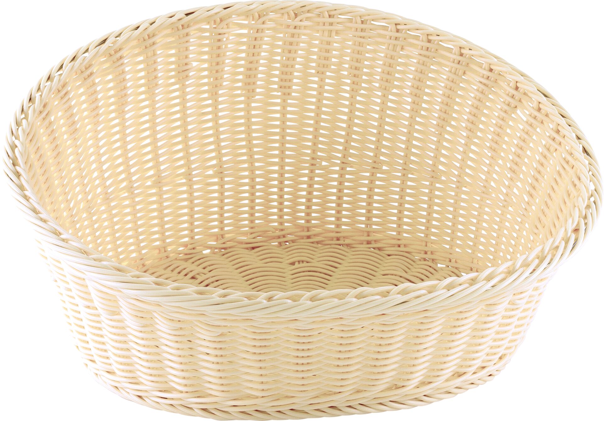 Korb Auslage, beige, PP rund Ø 36,0cm
