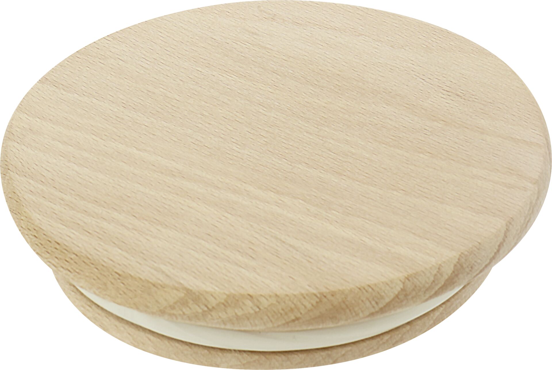 Holzdeckel Buche mit Silikonring zu Weck Glas  Ø 6cm