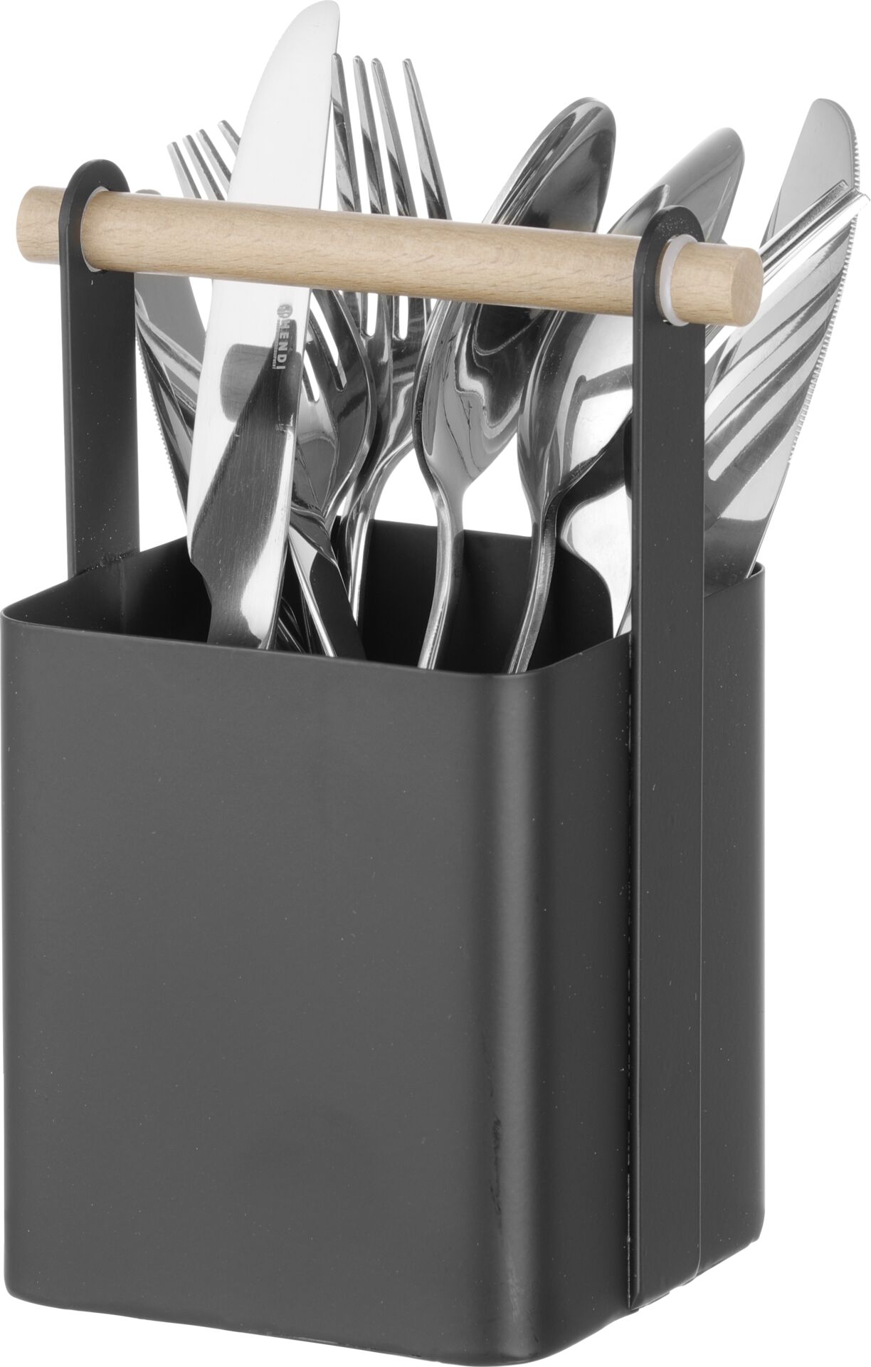 Table Caddy schwarz, Edelstahl 13,9x10,5x19,4cm