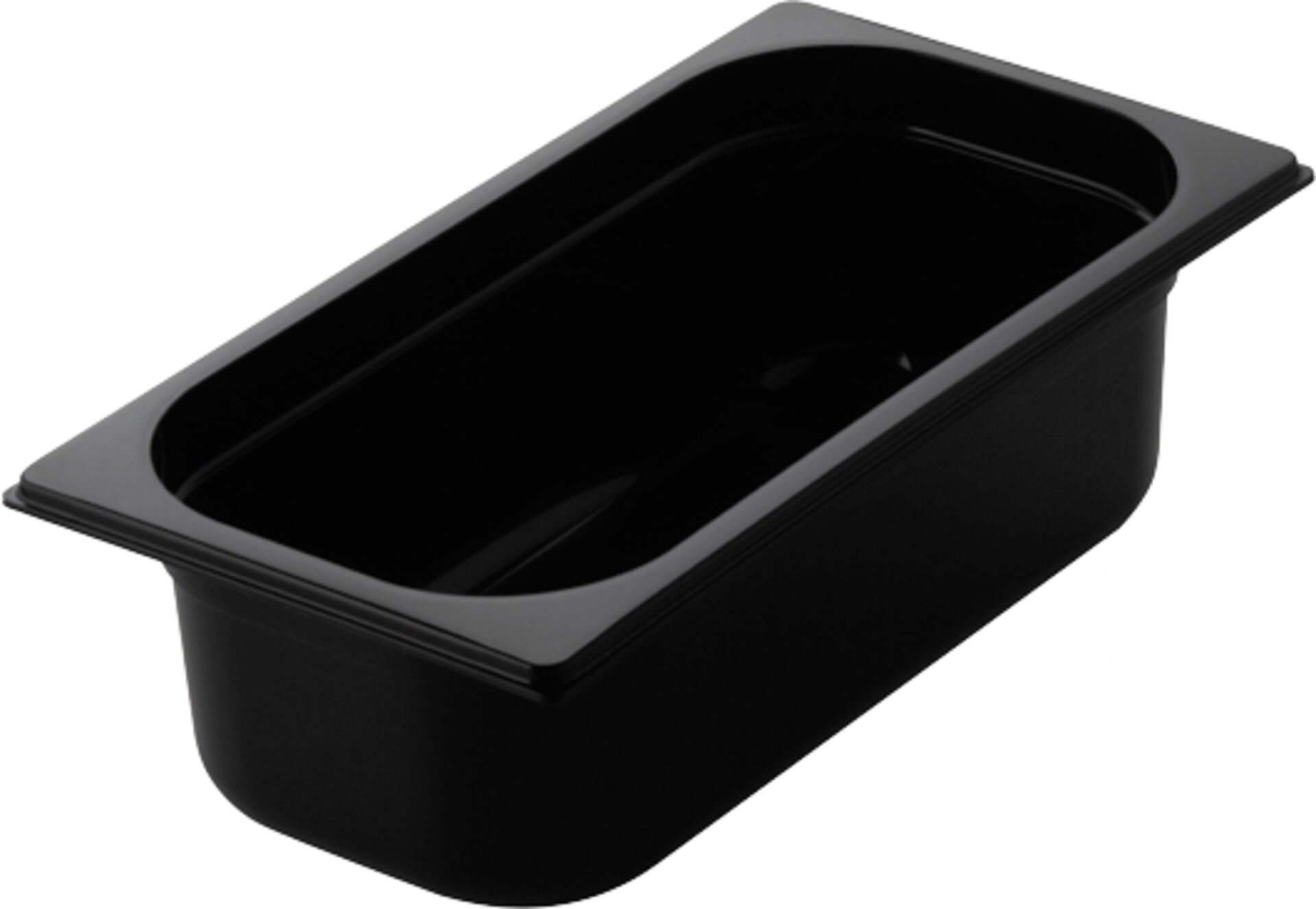 GN Behälter 1/3 Polycarbonat schwarz T: 100mm,  3,6L