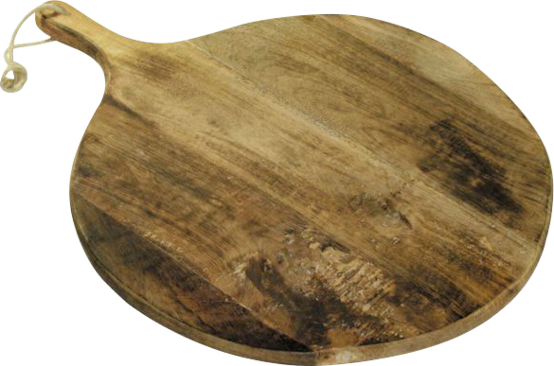 Kernakazienbrett mit Griff, H: 2 cm rund Ø39,5 cm, Grifflänge: 12cm