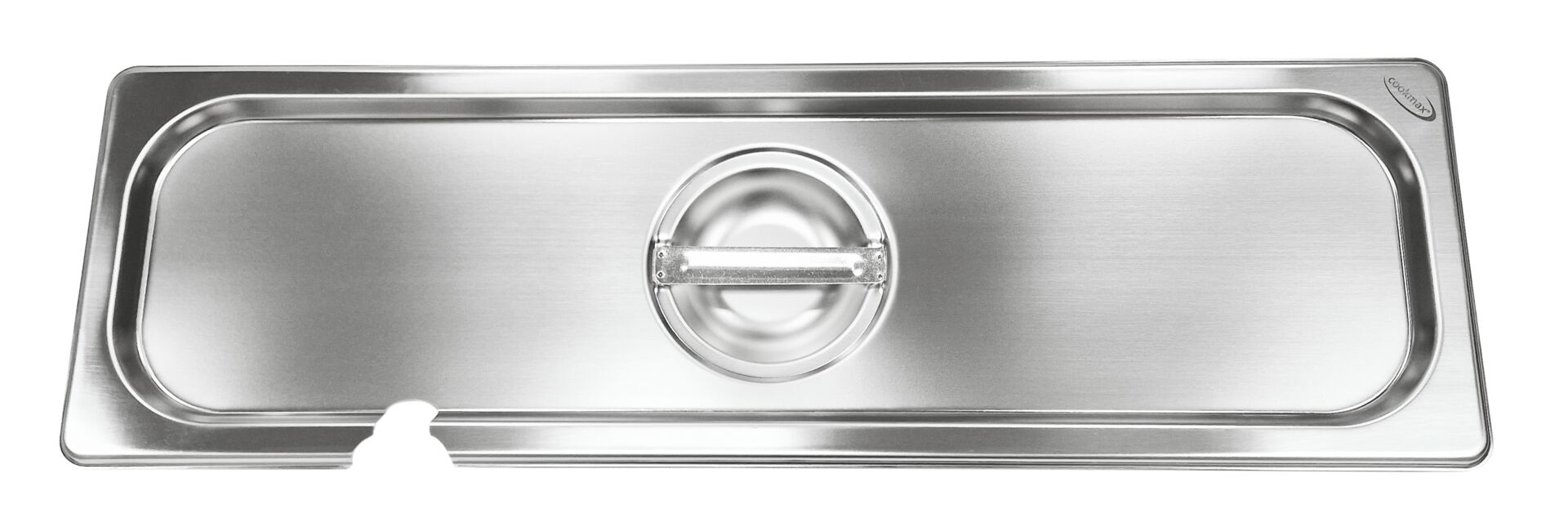 GN Deckel 2/4 mit Löffelausschnitt Edelstahl