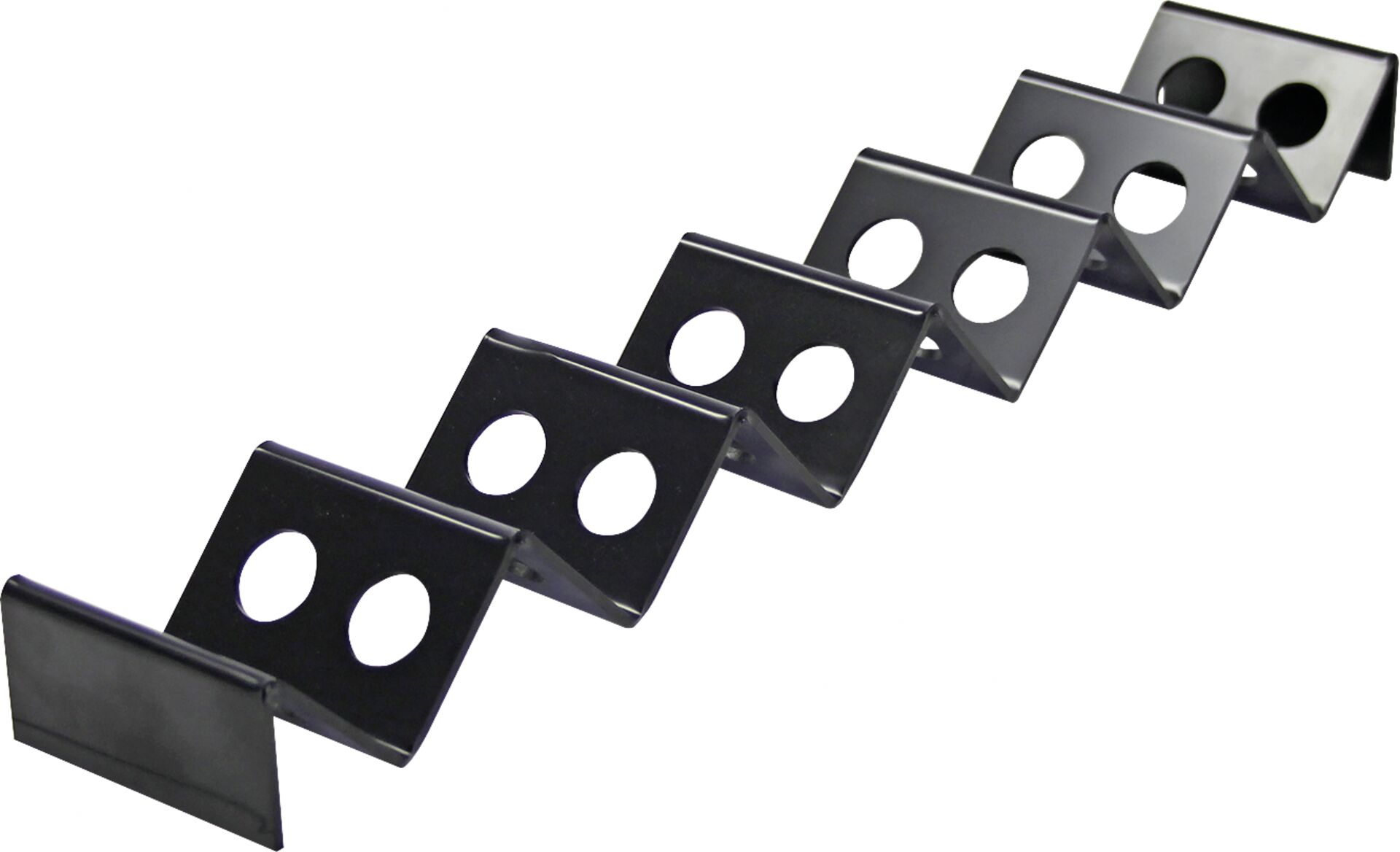 Snackwelle gelocht schwarz Polystyrol 53x8,5x4,3cm