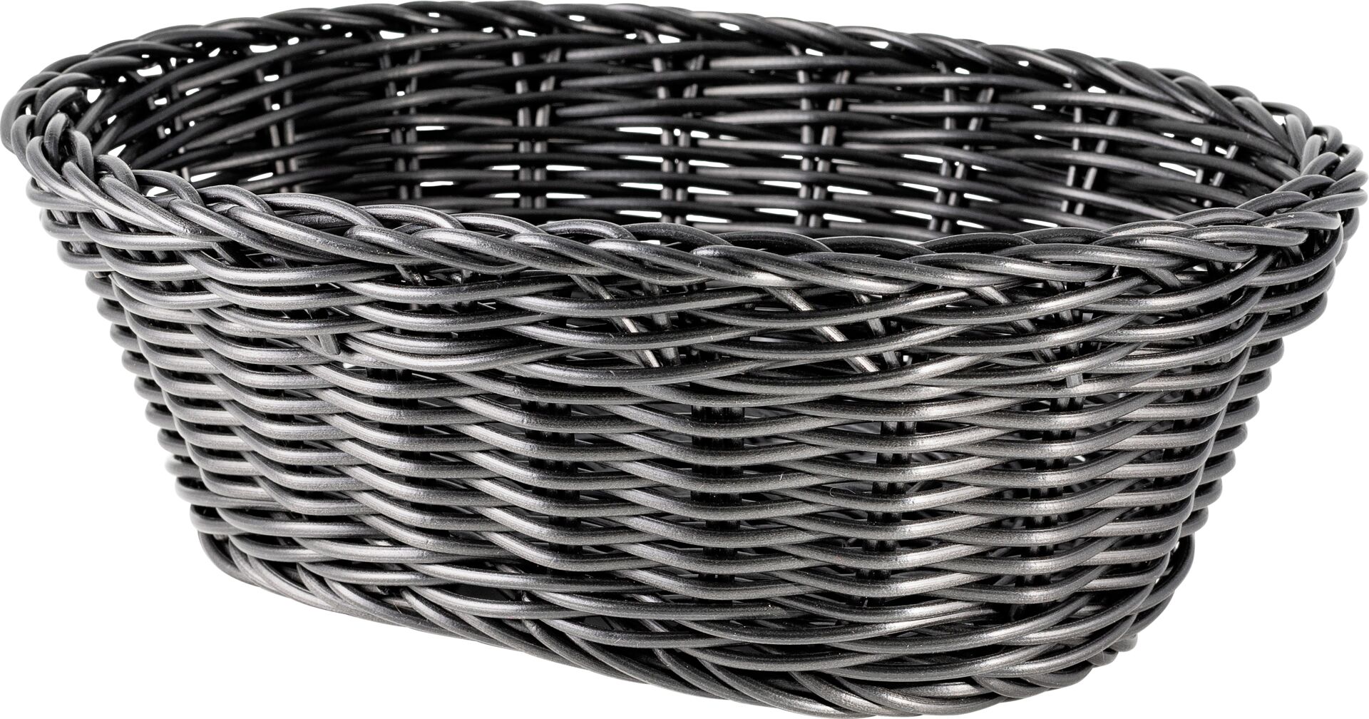 Korb oval 23x17x8cm, PP schwarz