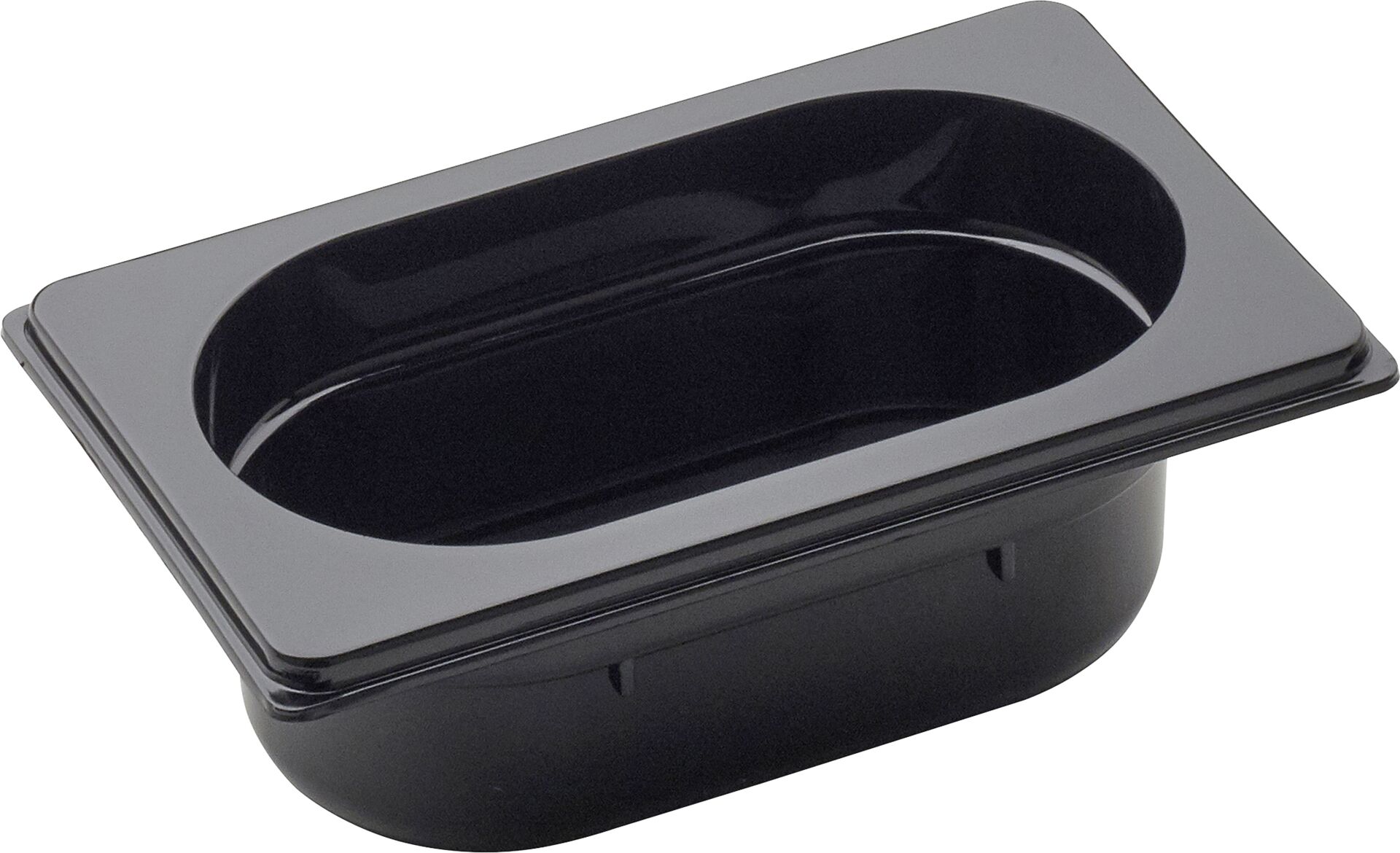 GN Behälter 1/9 Polycarbonat schwarz T: 65mm, 0,8L