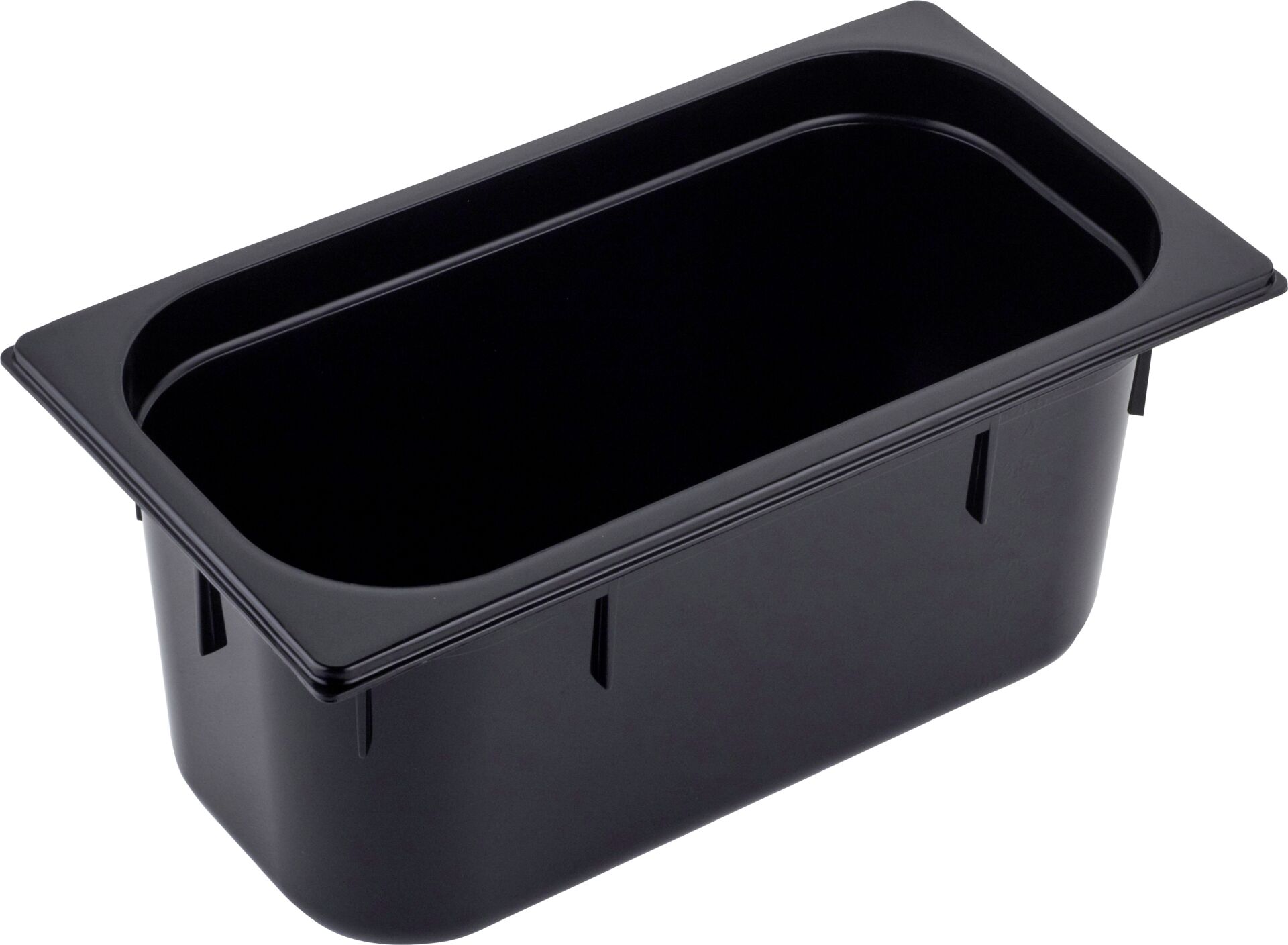 GN Behälter 1/4 Polycarbonat schwarz T: 150mm, 4,9L