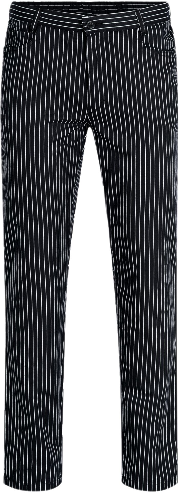 Herren-Hose "Five-Pocket" gestreift schwarz/ weiß Größe 42