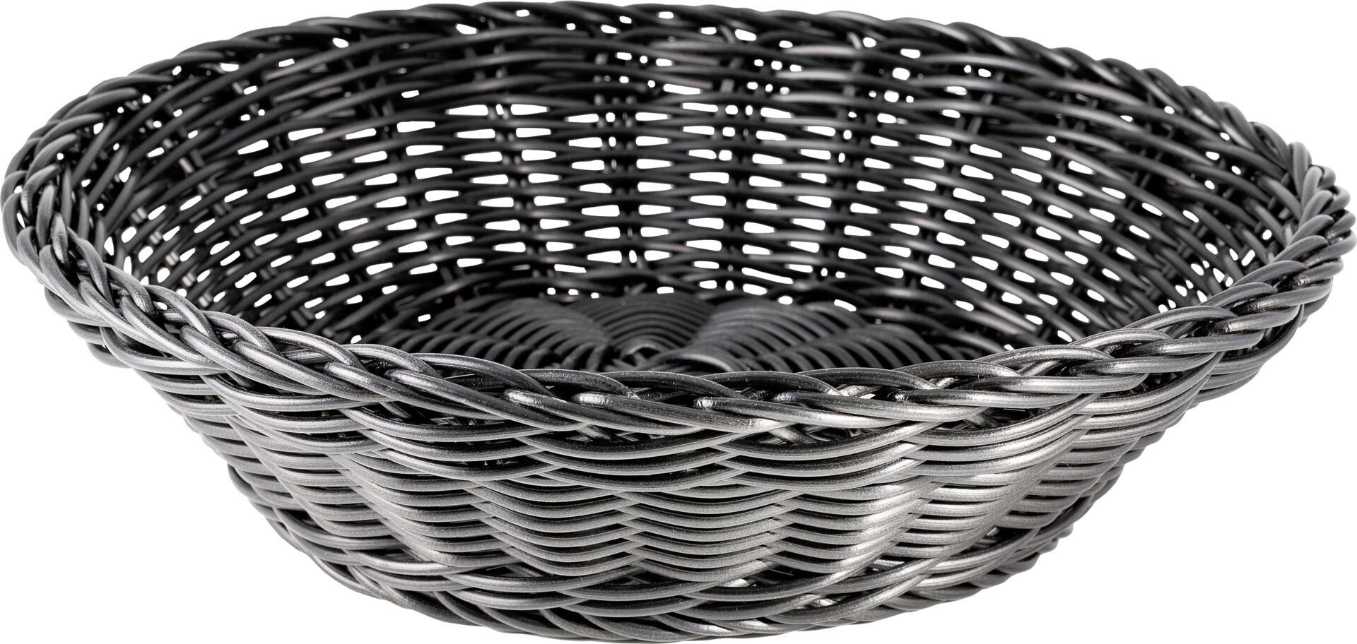 Korb rund 25x7cm, PP schwarz