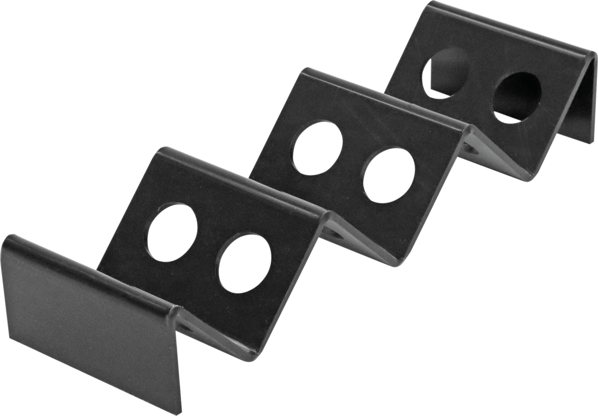 Snackwelle gelocht schwarz Polystyrol 26,5x8,5x4,3cm