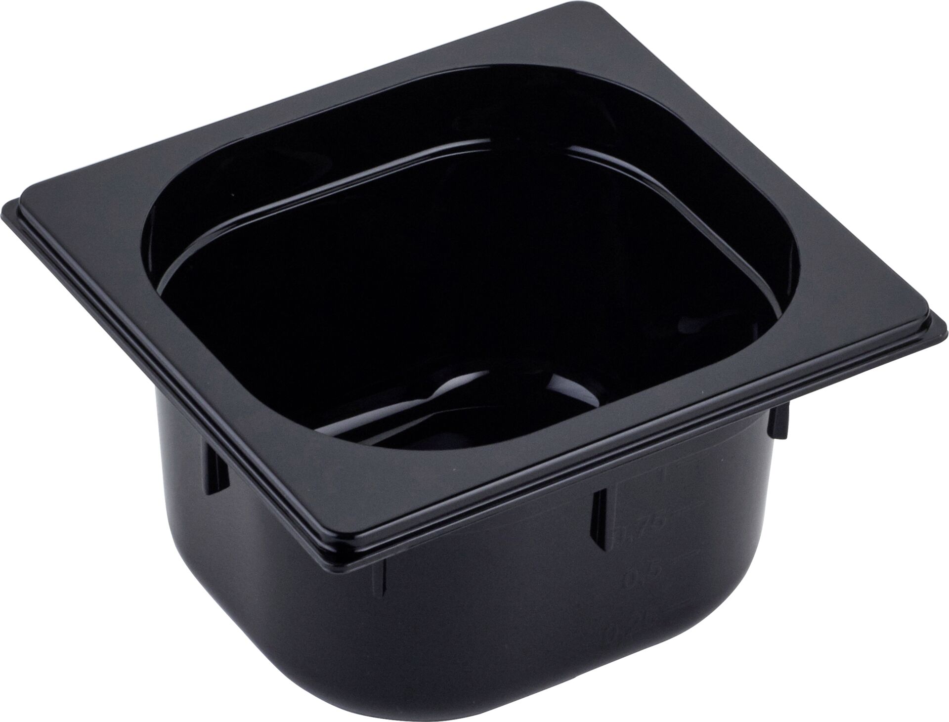 GN Behälter 1/6 Polycarbonat schwarz T: 100mm, 2,1L