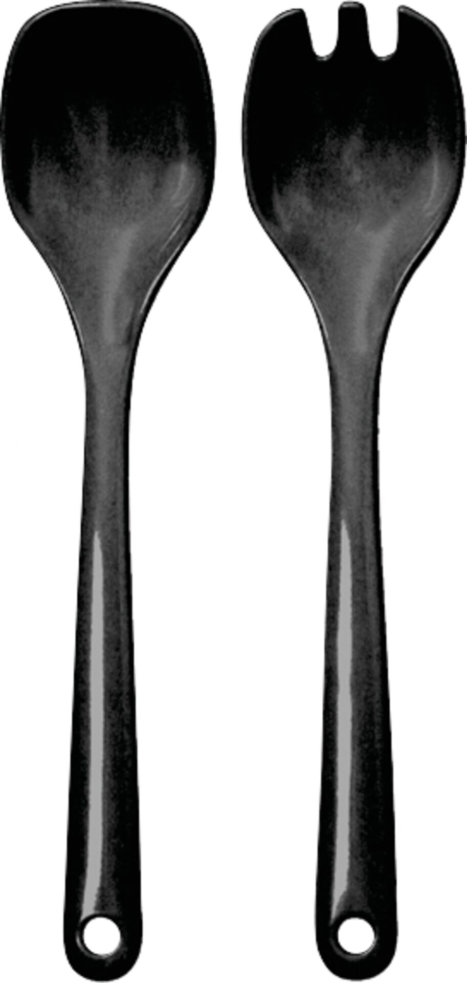 Salatbesteck 30,5 cm schwarz Kunststoff 2tlg.