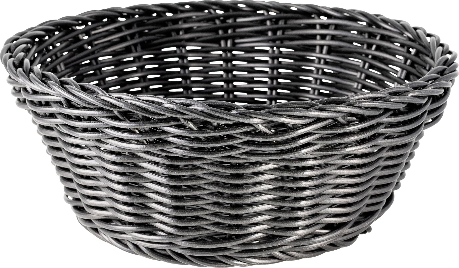 Korb rund 20x8cm, PP schwarz