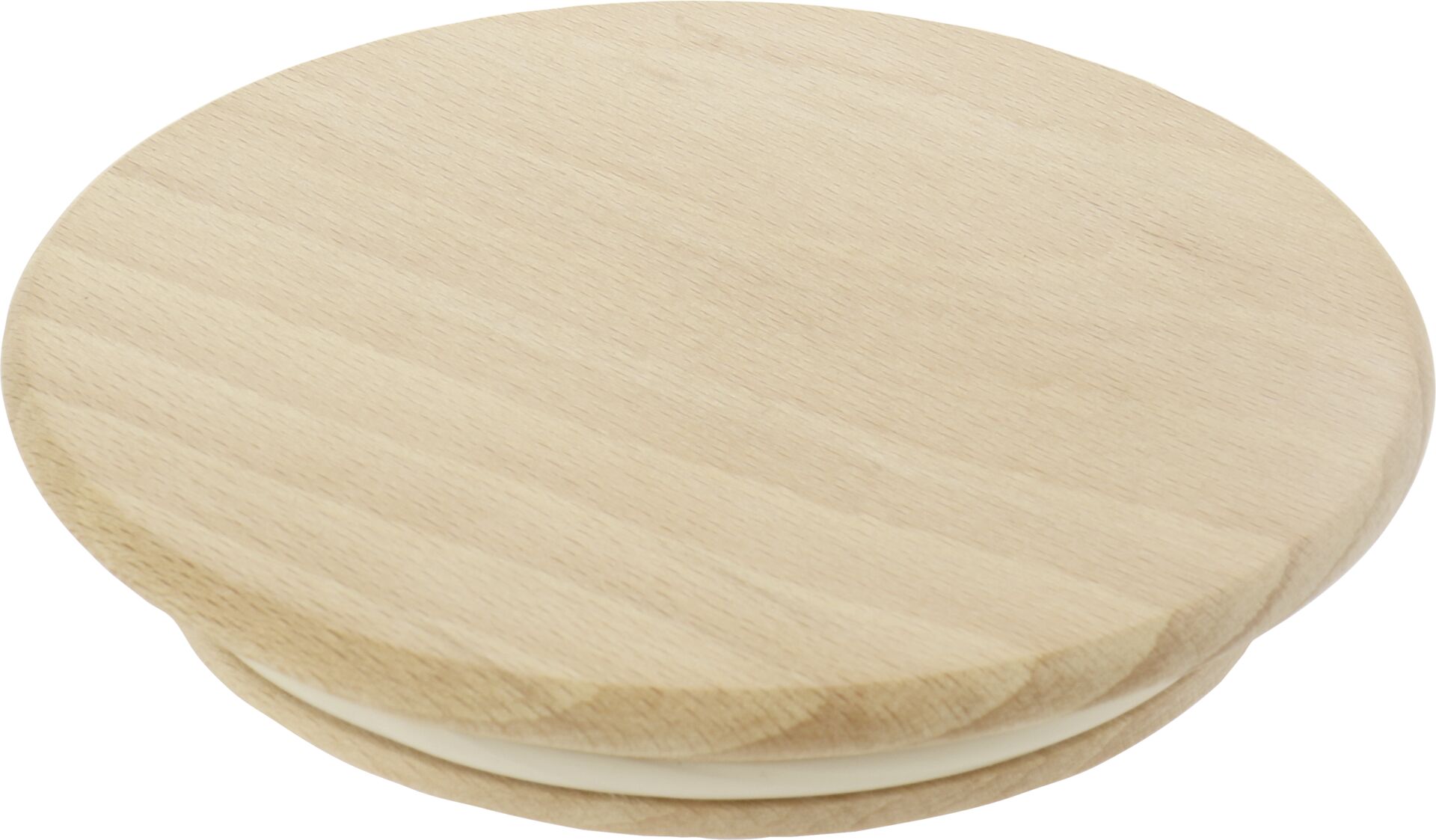Holzdeckel Buche mit Silikonring zu Weck Glas  Ø 8cm