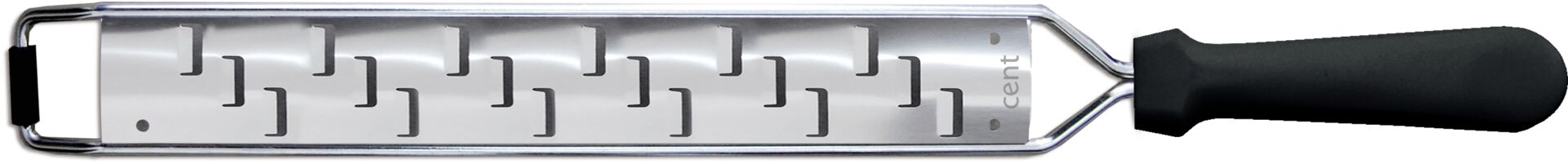 Handreibe "PRO" schmal, Edelstahl, schwarzer Kunststoffgriff, oval geformt, 39,5