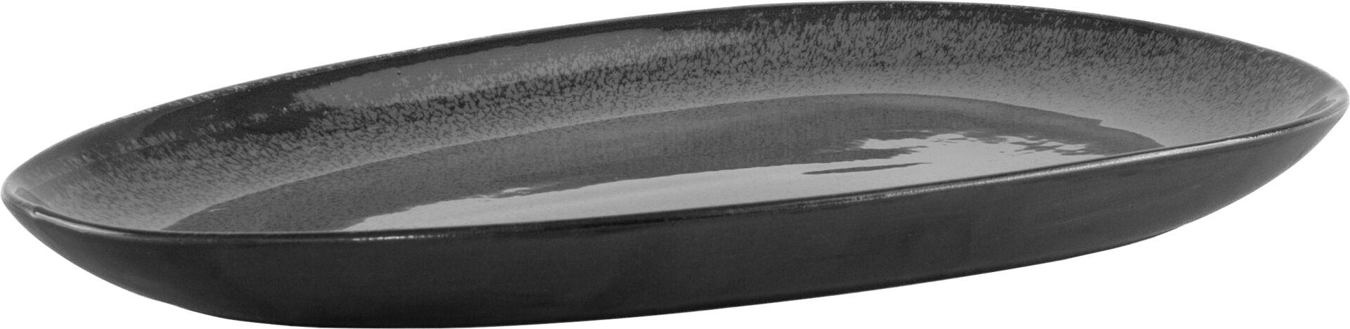 "Spices" black pepper Platte flach oval 38,5x20,5cm VPE 2