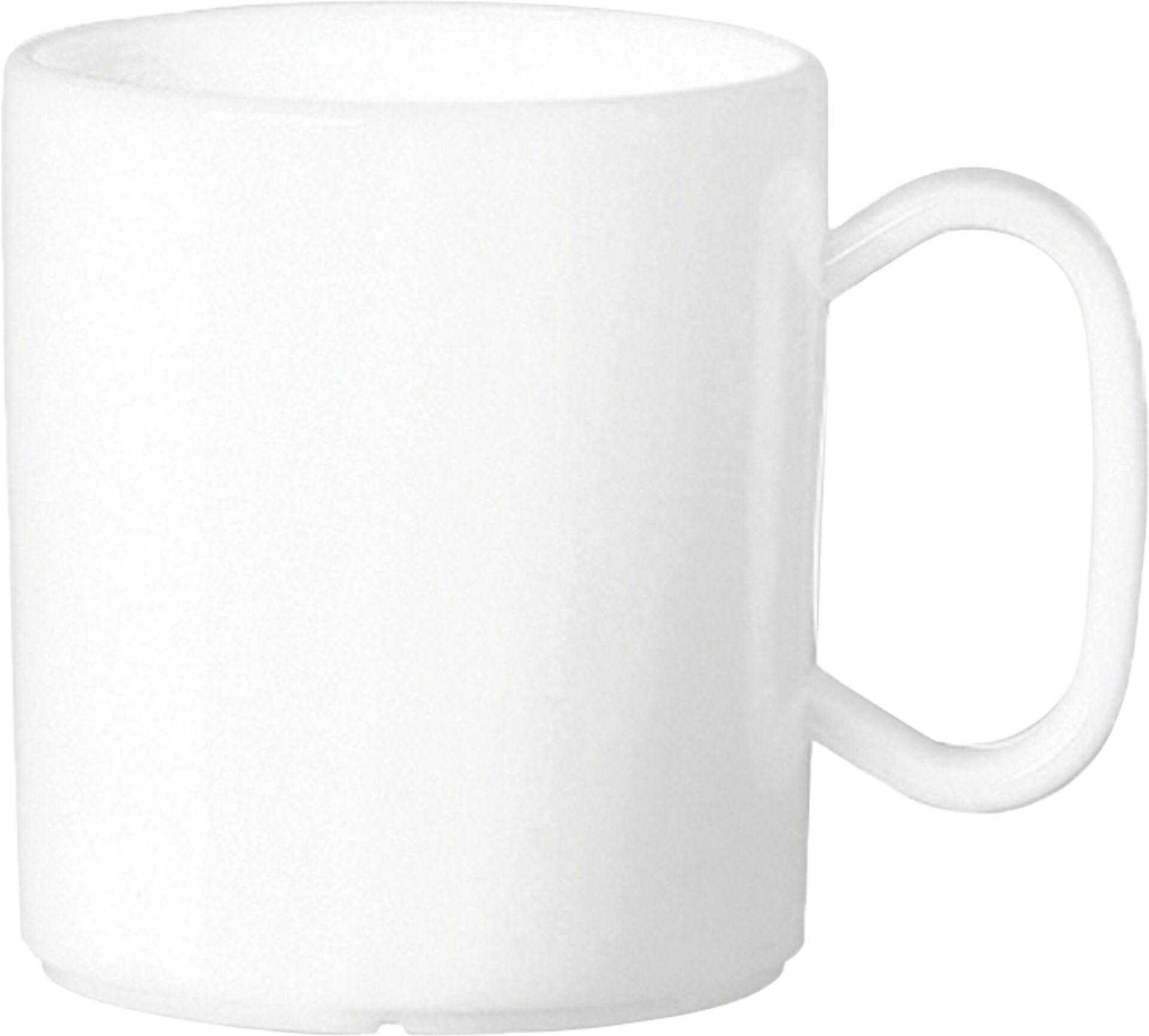 Becher "Colour" mit Henkel 0,325L Kunststoff PBT VPE 5 weiss