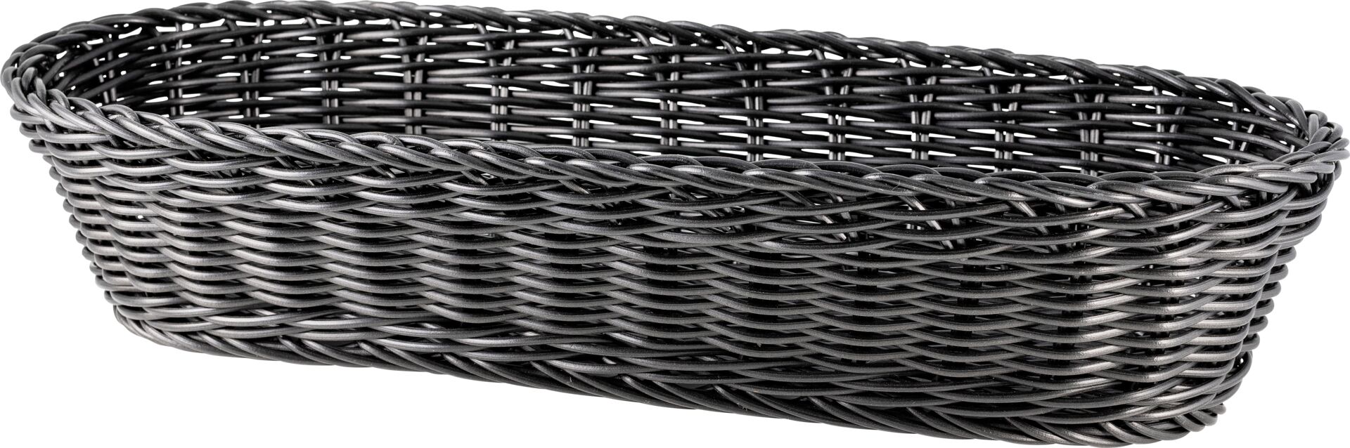 Korb länglich 37x15x8cm, PP schwarz