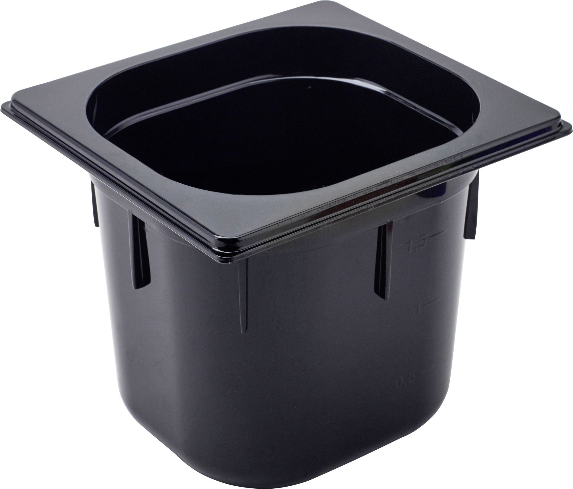 GN Behälter 1/6 Polycarbonat schwarz T: 150mm, 3,2L