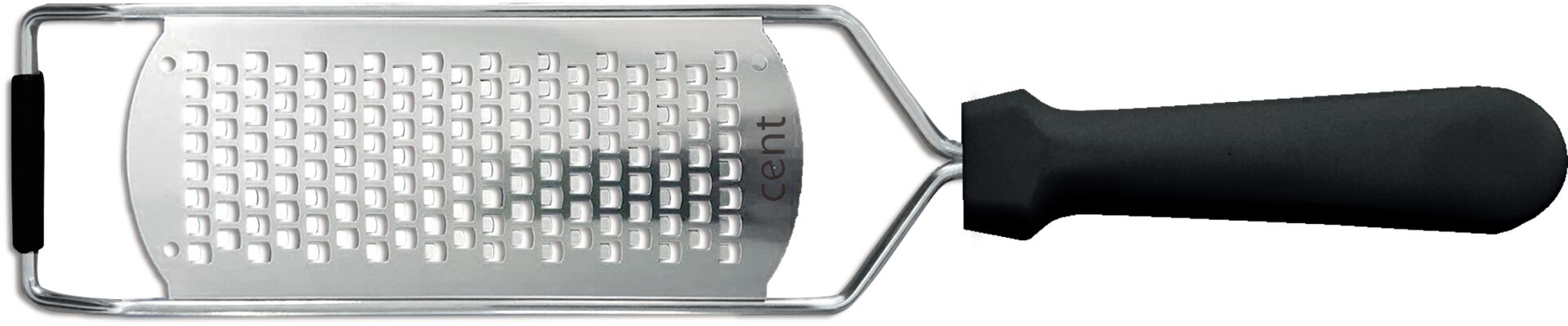 Handreibe "PRO" breit, Edelstahl, schwarzer Kunststoffgriff, oval geformt, 31,5x