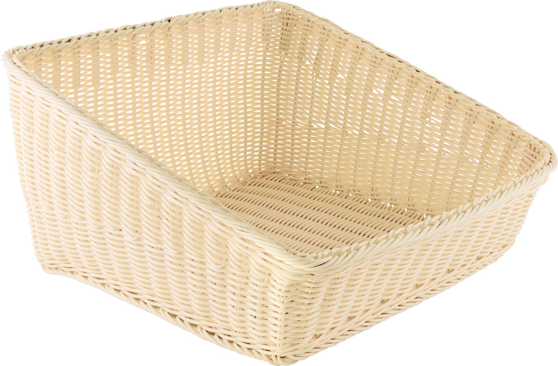 Korb Auslage, beige, PP eckig 50x40cm