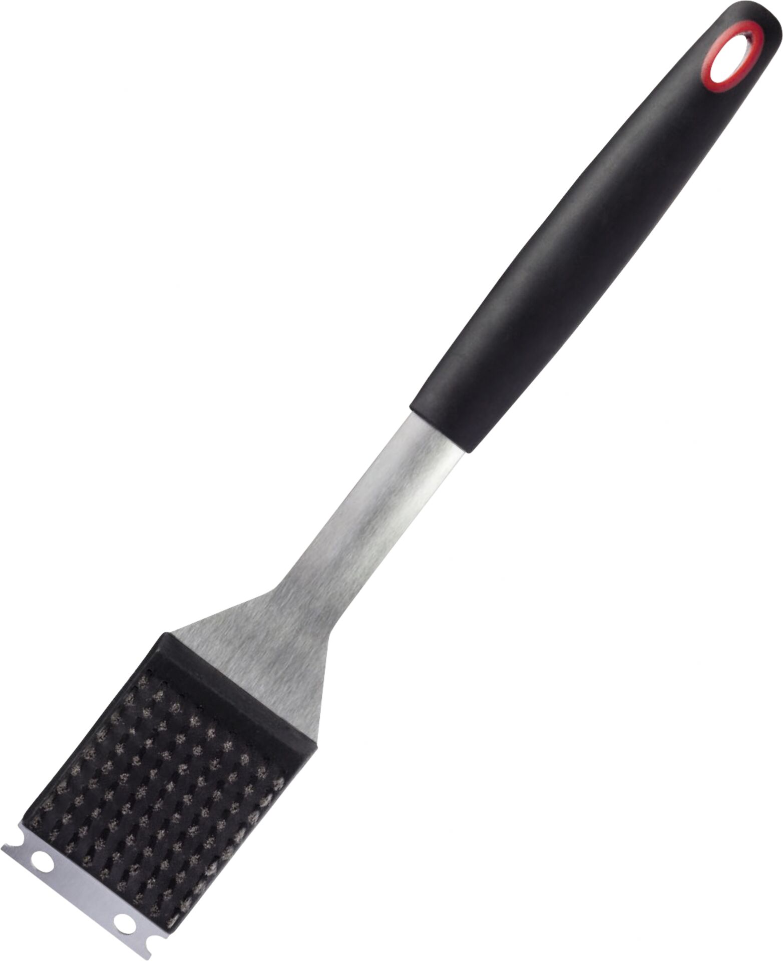 Grillbesteck Edelstahl mit gummierten Griffen Grillbürste Edelstahl 38,6cm