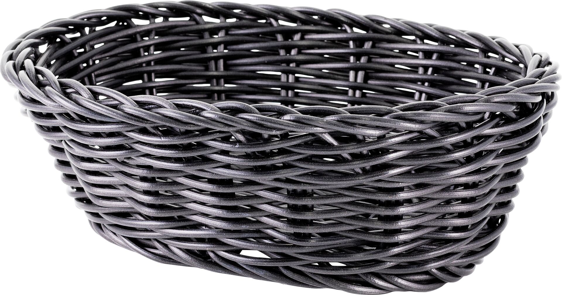 Korb oval 18x13x6cm, PP schwarz
