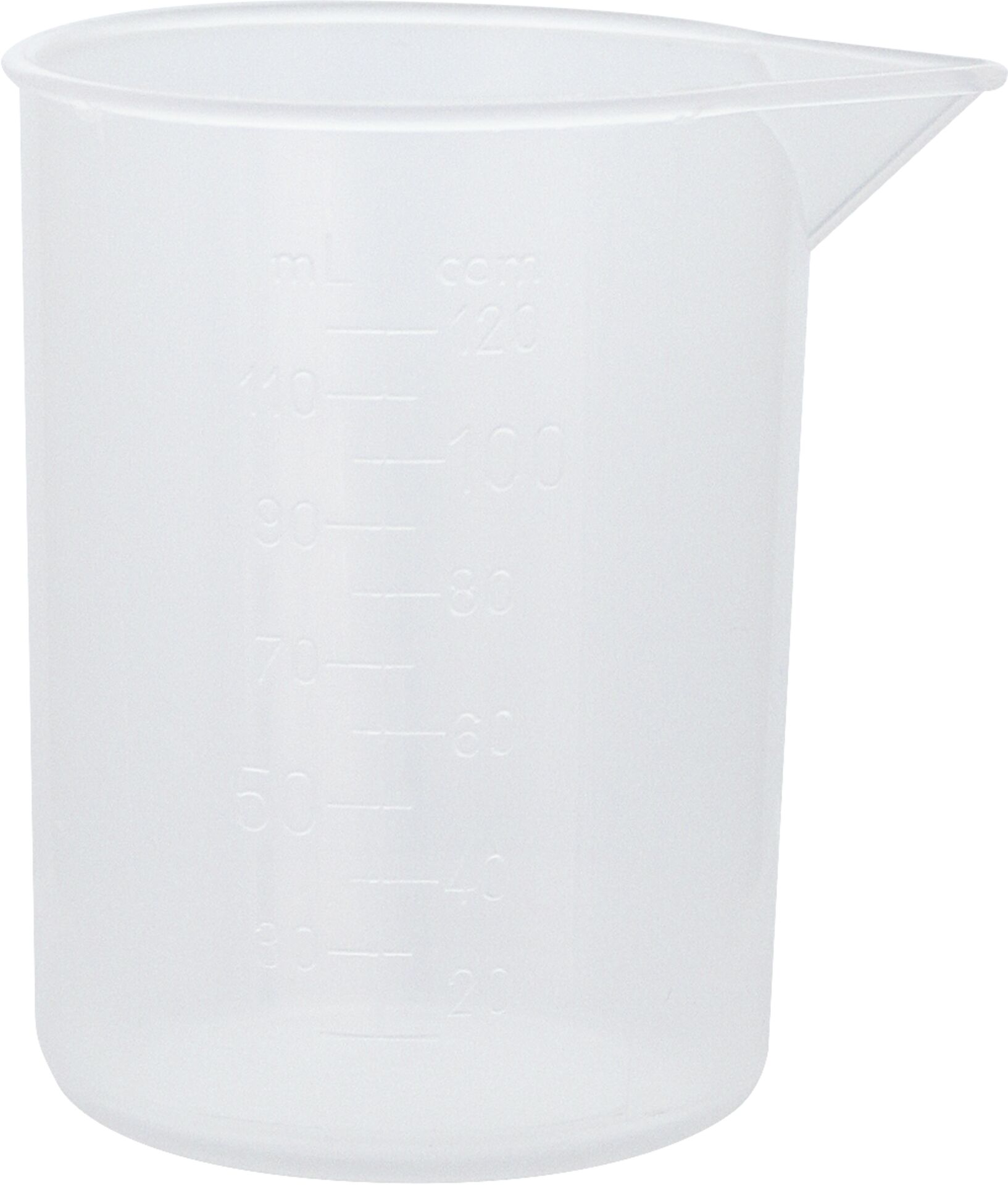 Messbecher ohne Griff 0,12l transparent PP