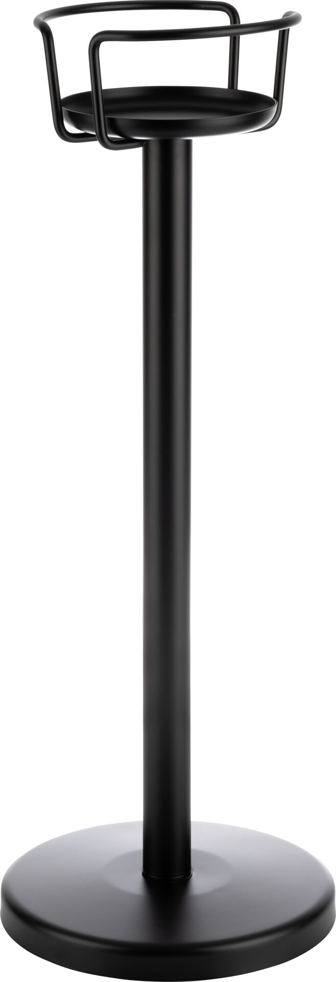 Sekt- und Weinkühler-Ständer, Ø26,5cm H: 71,5cm, schwarz, Metall