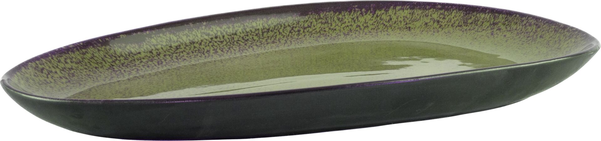 "Spices" green pepper Platte flach oval 38,5x20,5cm VPE 2