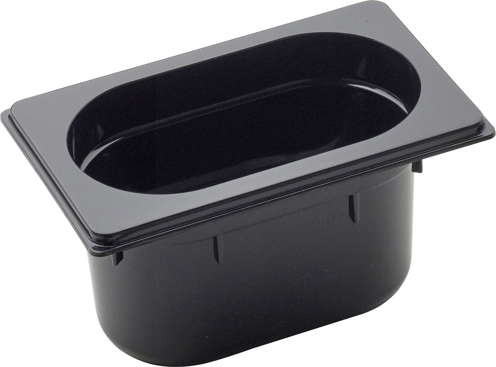 GN Behälter 1/9 Polycarbonat schwarz T: 100mm, 1,3L