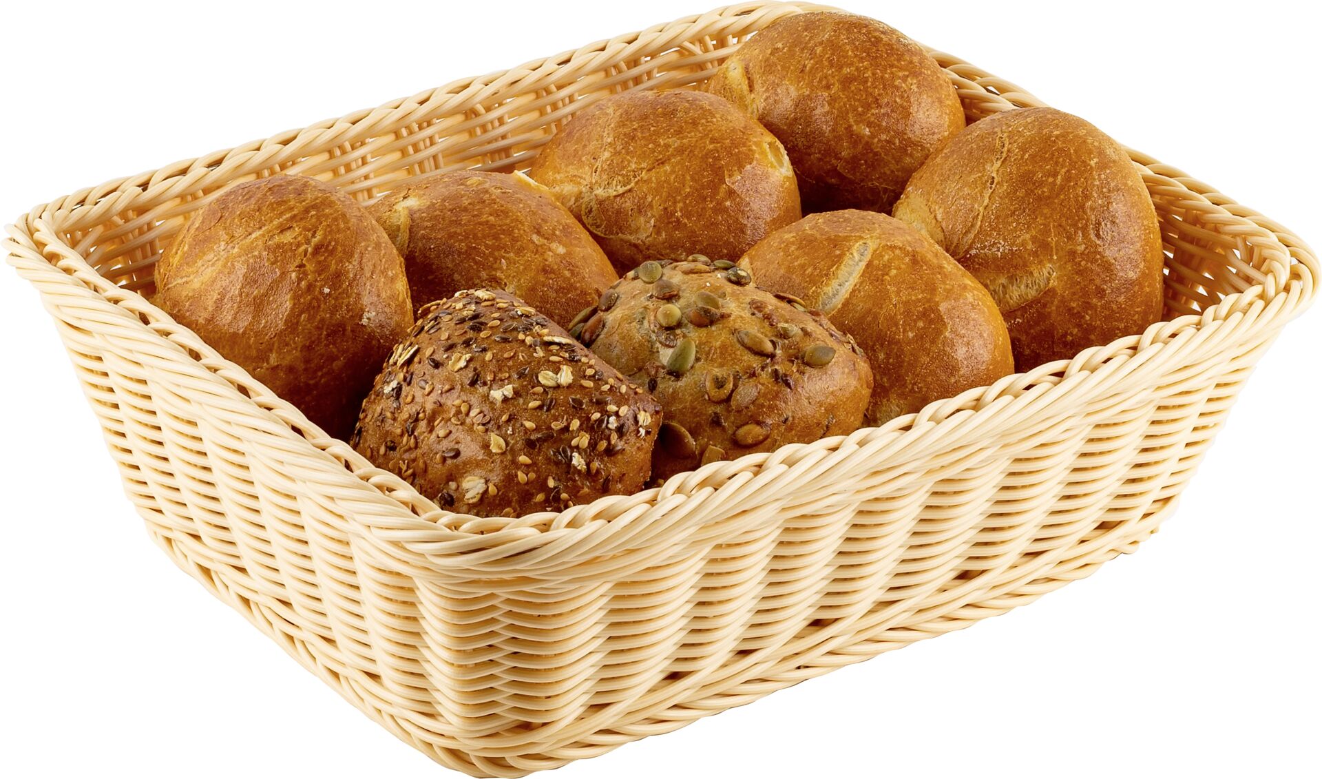 Korb rechteckig 40x30x5cm, beige, PP